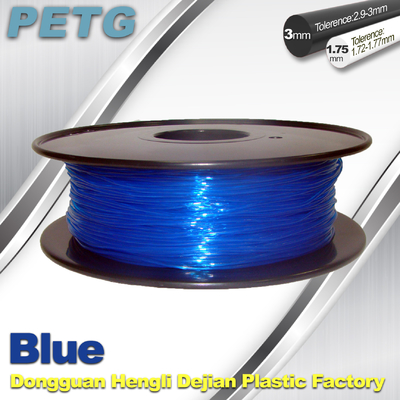 материал 1,75 принтера 3Д прозрачный/3,0 мм катышкы ПЭТГ Флямент голубой пластиковой