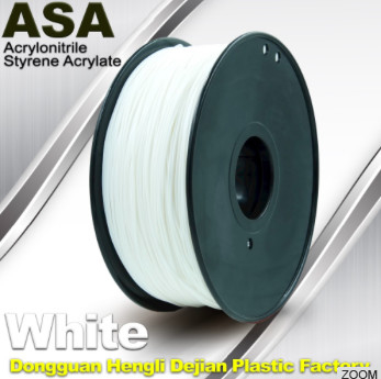 Белая нить АСА/анти- нить ультрафиолетового луча 1.75мм для принтера 3Д