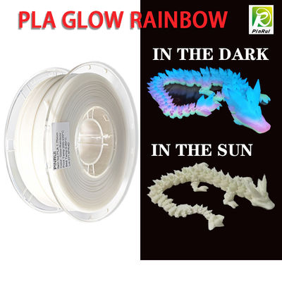 PINRUI Glow Rainbow PLA 1кг 1,75мм радужная белая 3D принтер нитка изменение цвета в темном пластмассе для 3D принтера