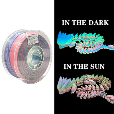 PINRUI Glow Rainbow PLA 1 кг 1,75 мм Изменить цвет в темноте для 3D-принтера